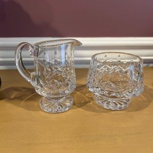 Vintage Waterford Crystal Lismore Sugar & Creamer Set